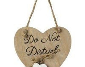 Wooden Hanging Sign "Do Not Disturb" Hotel Bedroom Gift