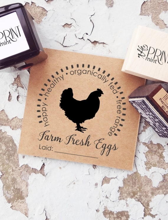 Chicken Stamp Egg Stamp Farm Fresh Fresh Eggs Stamp Farm