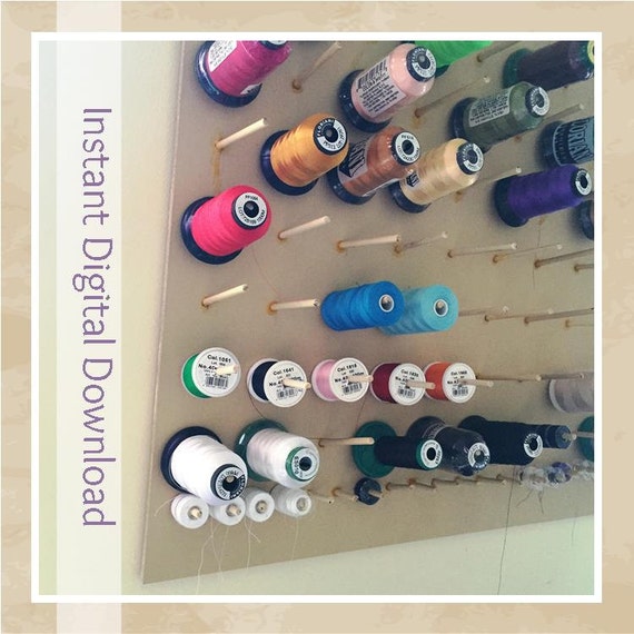DOWNLOAD DIY Thread Spool Rack Pattern Wall Mounted Holds
