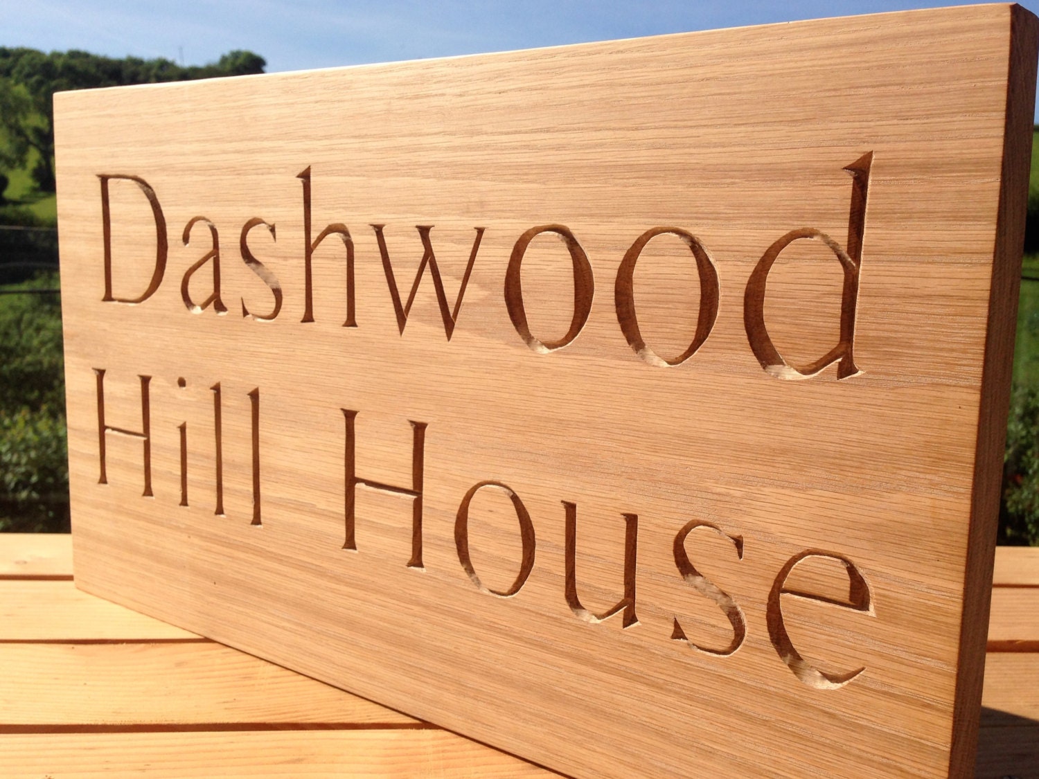 Bespoke Hand Carved Wooden House Signs