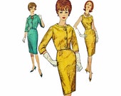 1950s Dress Pattern / Vintage Sewing Patterns / Simplicity 4173 Bust 36 Womens Sewing Patterns 50s Slim Fit Cocktail Dress & Jacket Pattern