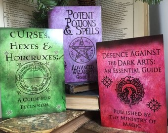 Magical Wizard book notecards single card Harry Potter inspired