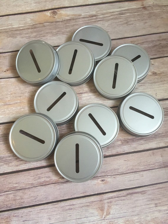 Mason Jar Coin Slot Lids Mason Jar Piggy Bank by BitsNPiecesBySK