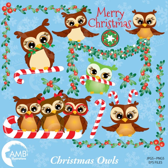 free clipart christmas owls - photo #48