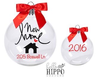 New Home Christmas Ornament Personalized with Address BULK AVAIL