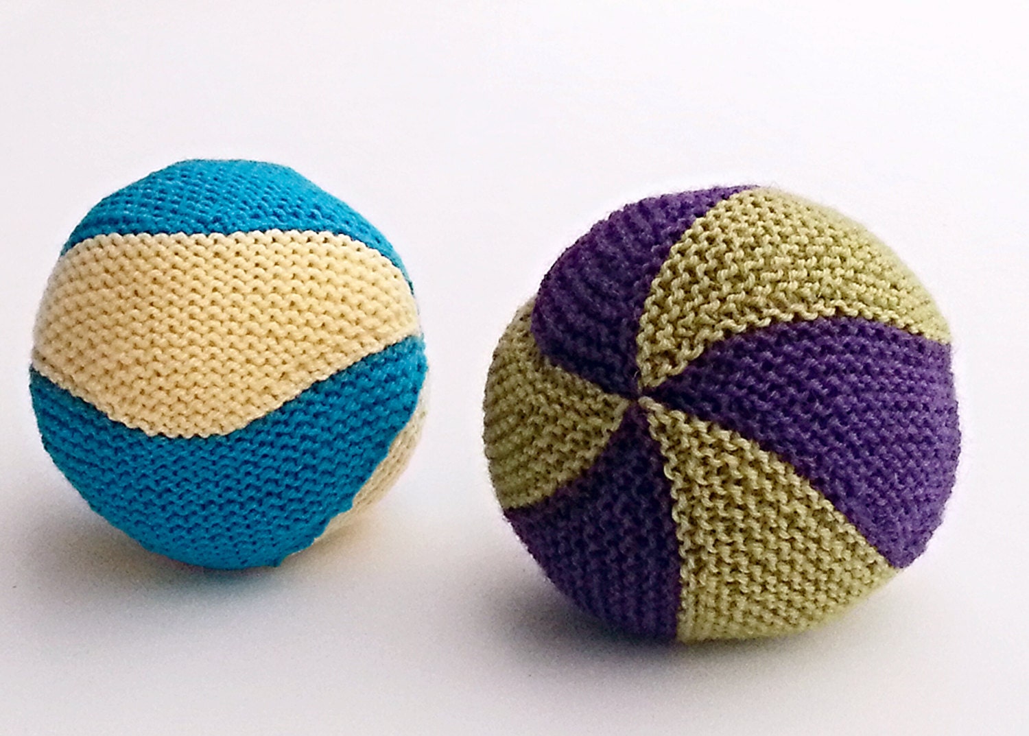 KNITTING PATTERN Knitted Balls Rainbow Ball Soccer Ball