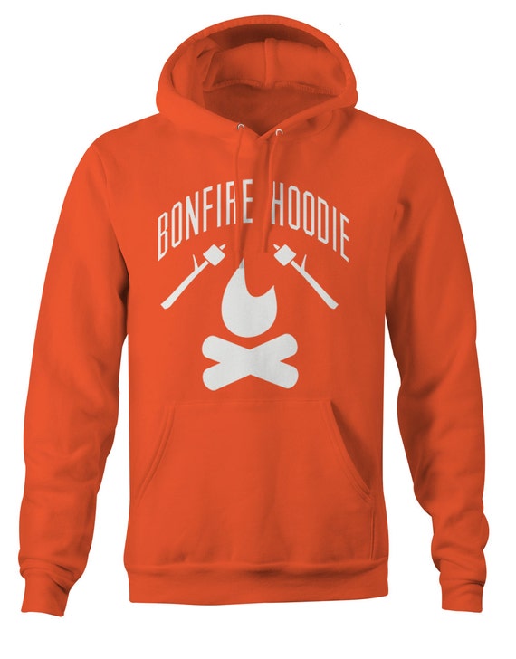 Bonfire Hoodie Fire Hooded Sweatshirt Pullover Camping Camp