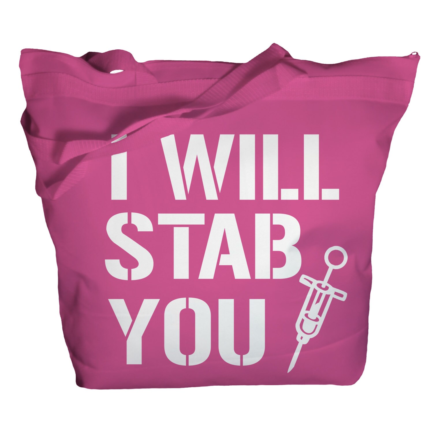 Tote Bag Funny Nursing Bags I Will Stab You Nurse by ShirtsBySarah