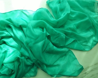 Belly Dance Veil Pastel Green Silk Veil
