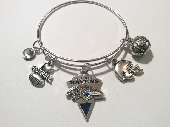 baltimore ravens charm bracelet