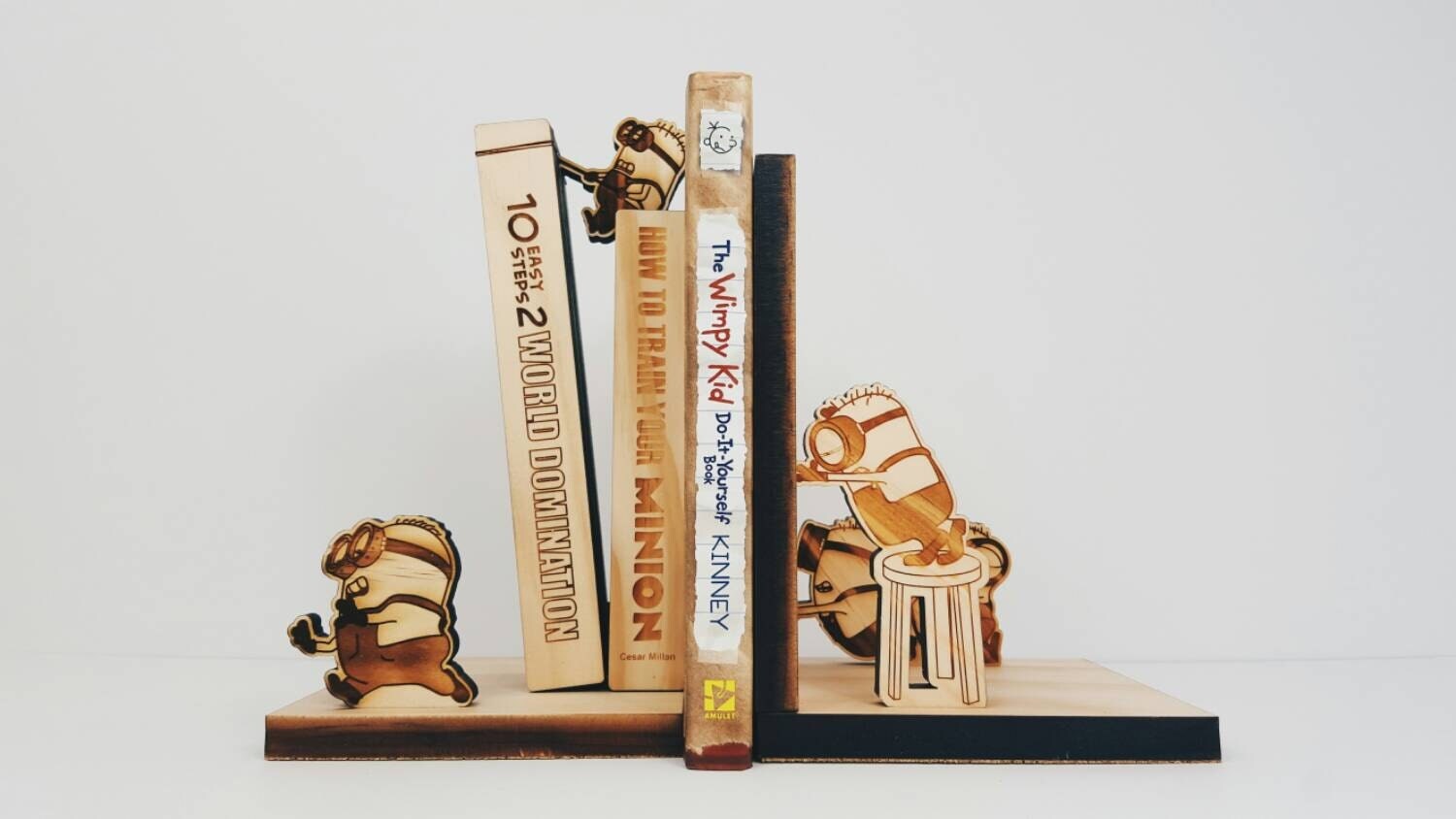 Minion Bookends by MokuShop on Etsy