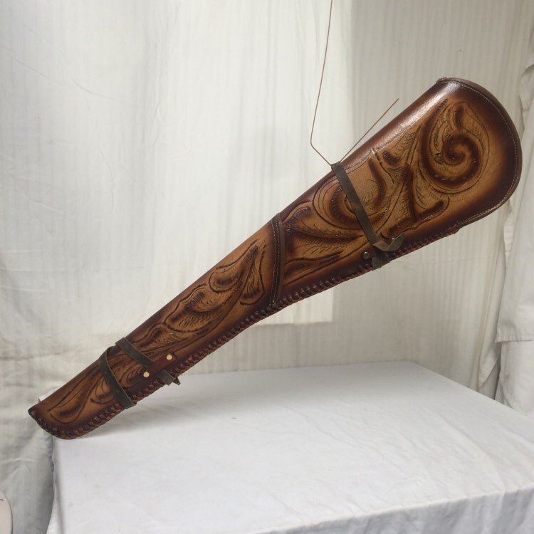 Rifle case tooled leather leatherscabbard gun by crazygoodbananas