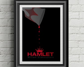 Hamlet by William Shakespeare Minimalist Poster