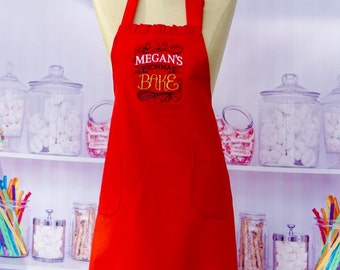 Personalized Apron, Ruffle Apron, Monogram, Bakers Apron, Personalized Bakers Apron, Gonna Bake Apron