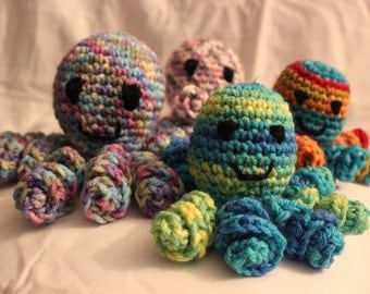 Squeaker Dog Toy, Squeaky Dog Toy, Octopus Toy, Small Dog Toy, Crochet Dog Toy, Tennis Ball Toy, Dog Lovers Gift, Catnip Cat Toy