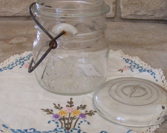 Vintage Clear Ball Glass Canning Jar