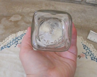 Vintage Clear SQUARE Hazel Atlas Glass Canning Jar