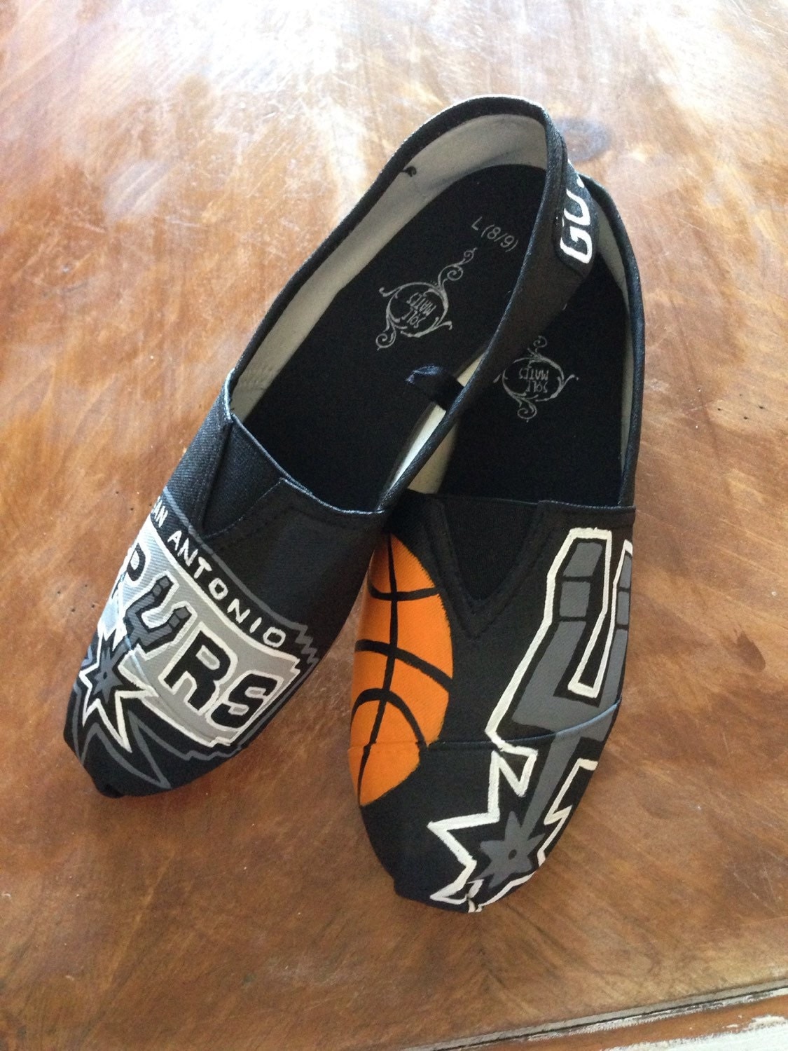 San Antonio Spurs Hand Painted Canvas Shoes