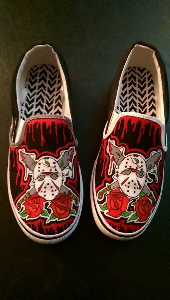Jason Voorhees Hand-Painted Shoes