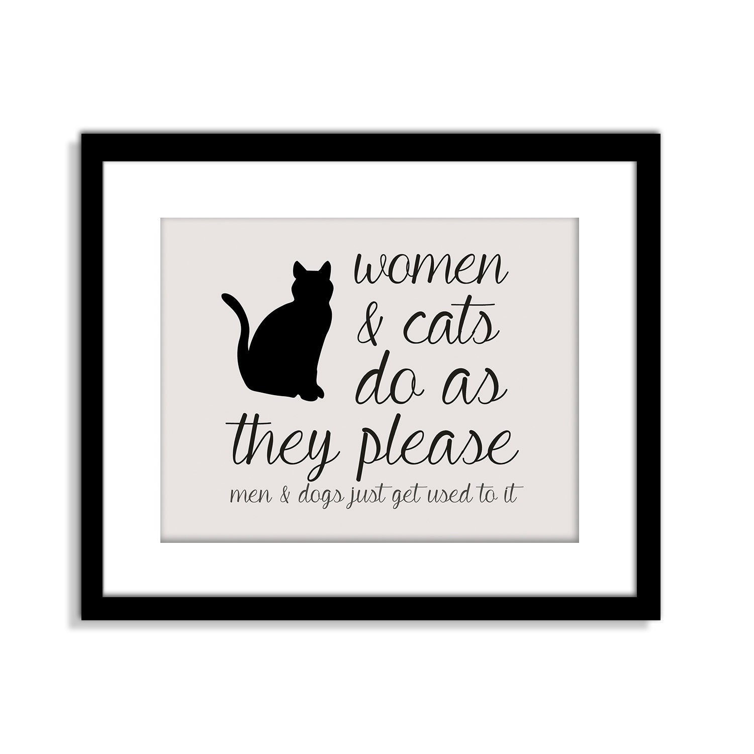 Cat Sign Funny Cat Wall Art Cat Wall Decor Cat Poster