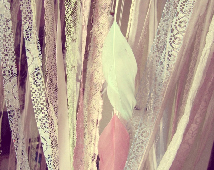 King Size Bed Canopy - Lace Bed Crown Tent - Bohemian Bedroom Decor - Gypsy Boho Bedding - Wedding Gift - Hippie Nursery - Crib Canopy