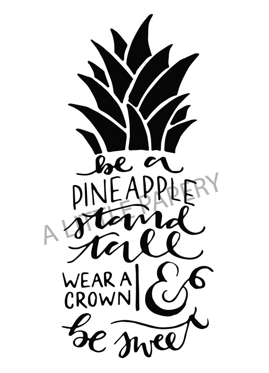 Download Personal Use Be A Pineapple Hand-lettered SVG Pineapple