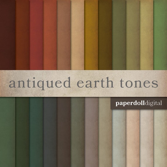 Earth Tone Digital Paper Textured Scrapbooking Paper