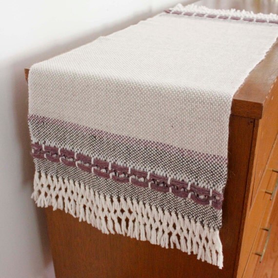 Wool Table Runner Handwoven Runner Woven Runner by EastParlor