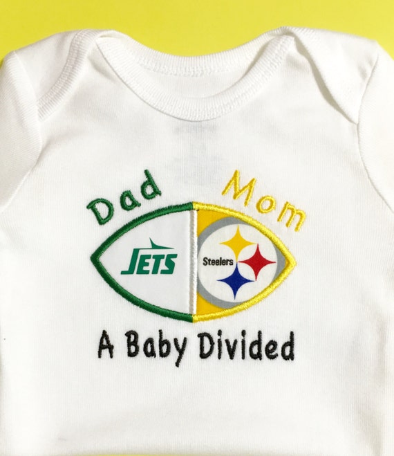 Personalized House Divided Baby Football Bodysuit Shirt Burp