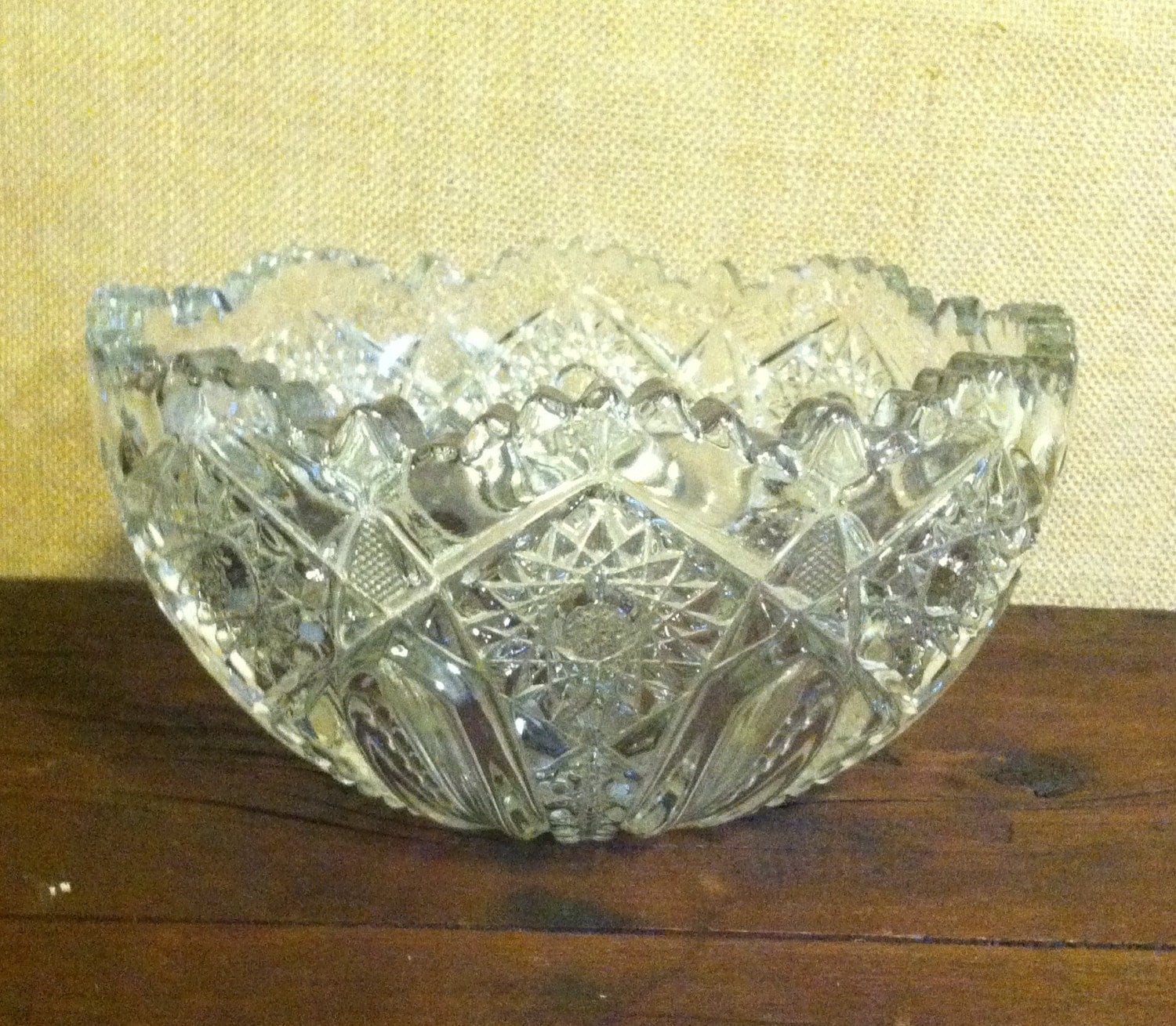 Vintage Early American Pressed Glass Bowl Brilliantlarge 5302