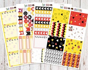 Mickey and Minnie Inspired Sticker Kit for Erin Condren Vertical Life Planner