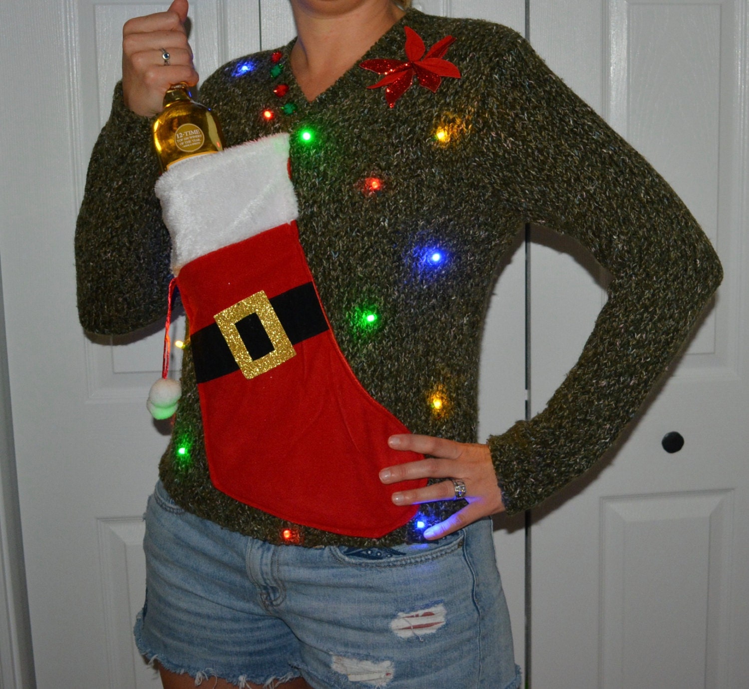 christmas sweater with drink holder