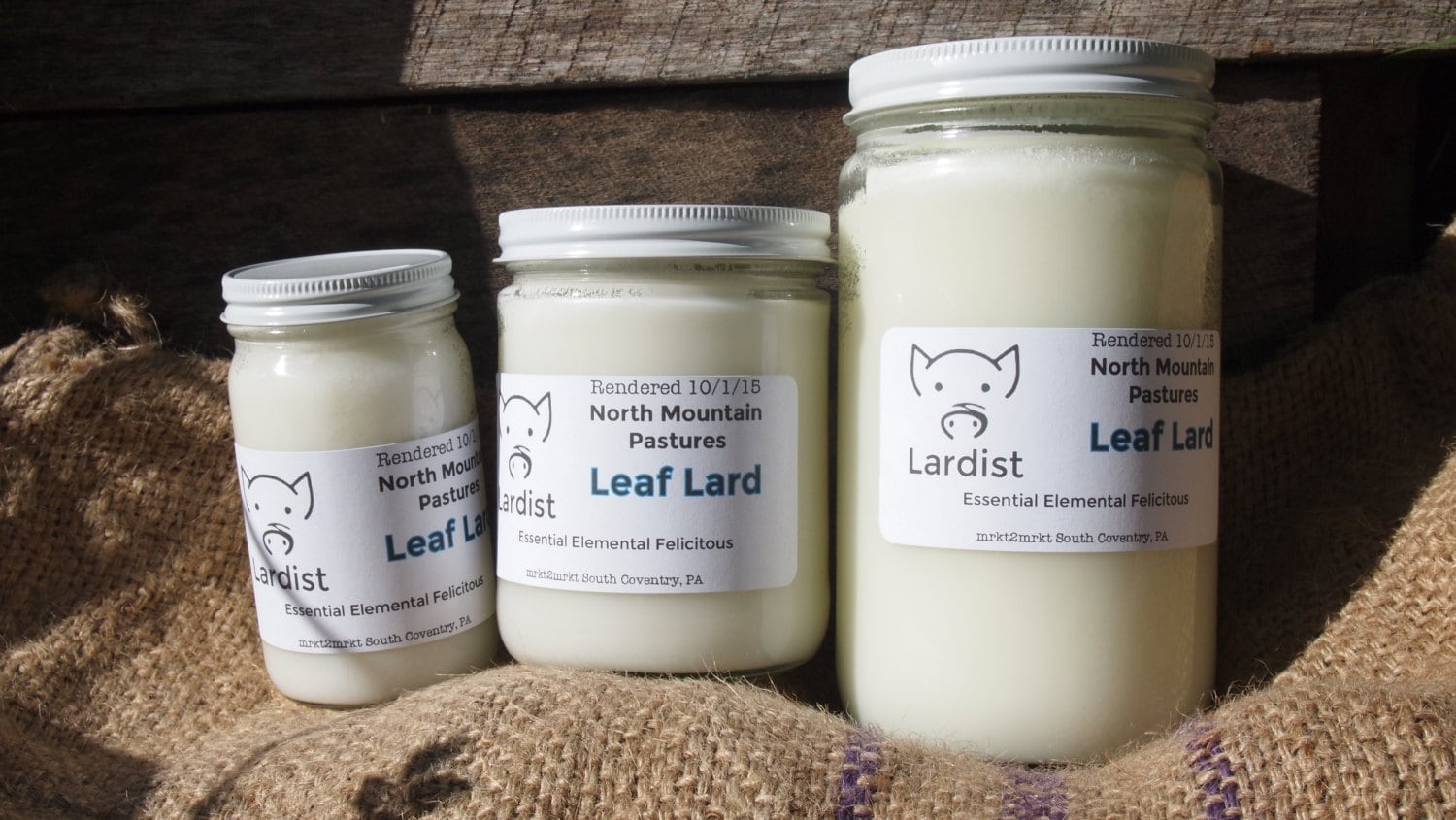 Woodland raised organic feed 100 leaf lard