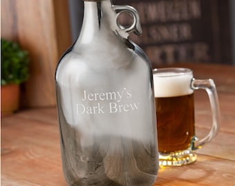 Engraved Gunmetal Beer Growler - Craft Beer Growler - Personalized Growler - Gifts for Him - Groomsmen Gifts - GC1251