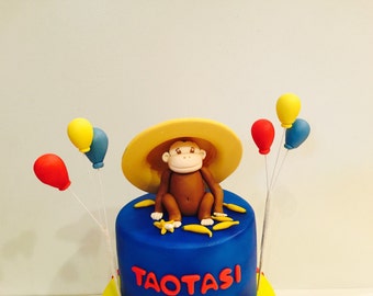 Curious George cake topper set