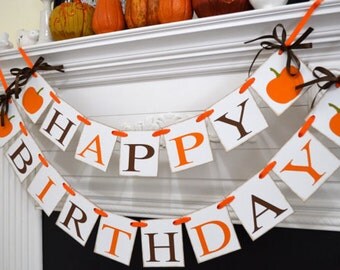 Fall Birthday Banner, Little Pumpkin banner, Halloween Birthday banner, Autumn pumpkin banner, Rustic fall birthday decor, Rustic banner,