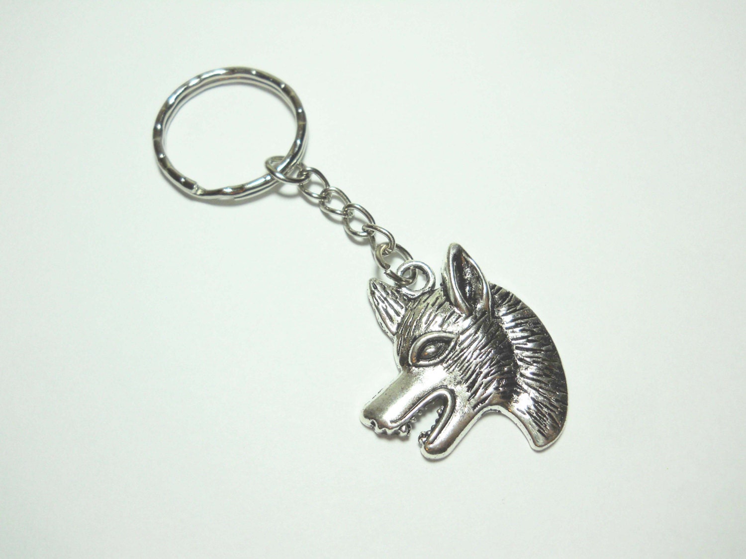Wolf Pendant Keychain Wolf Keyring Wolf by