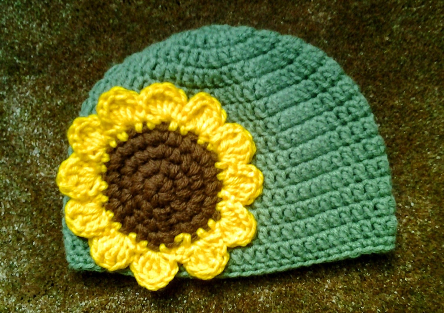 Crochet Sunflower Hat for Children and Adults