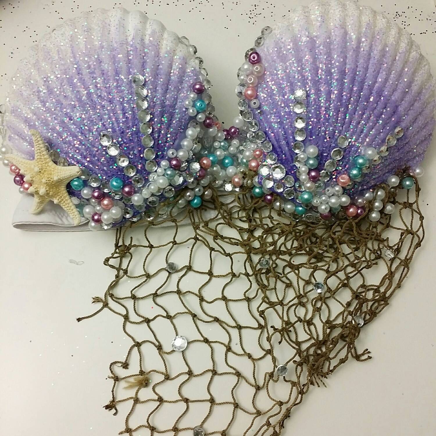 Download Little Mermaid inspired Large ombre Mermaid shell Bra by ...
