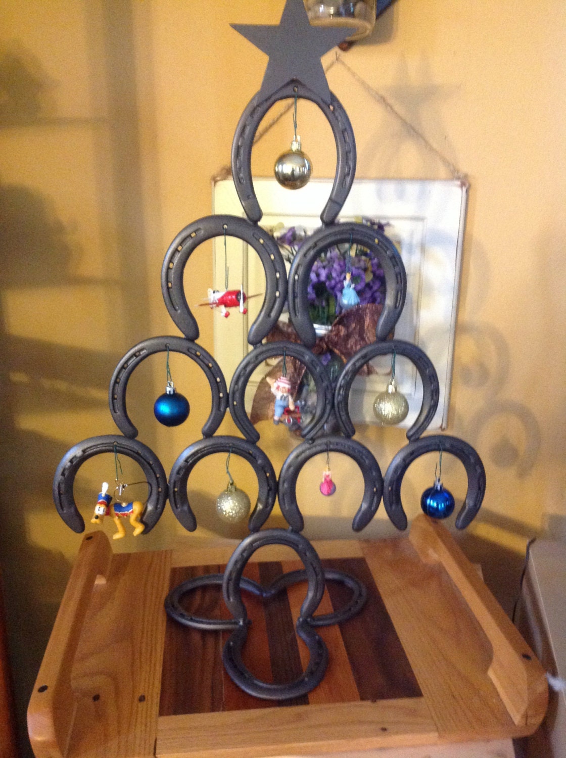 Horseshoe Christmas Tree. Christmas. Tree. by RecycledVintageArt