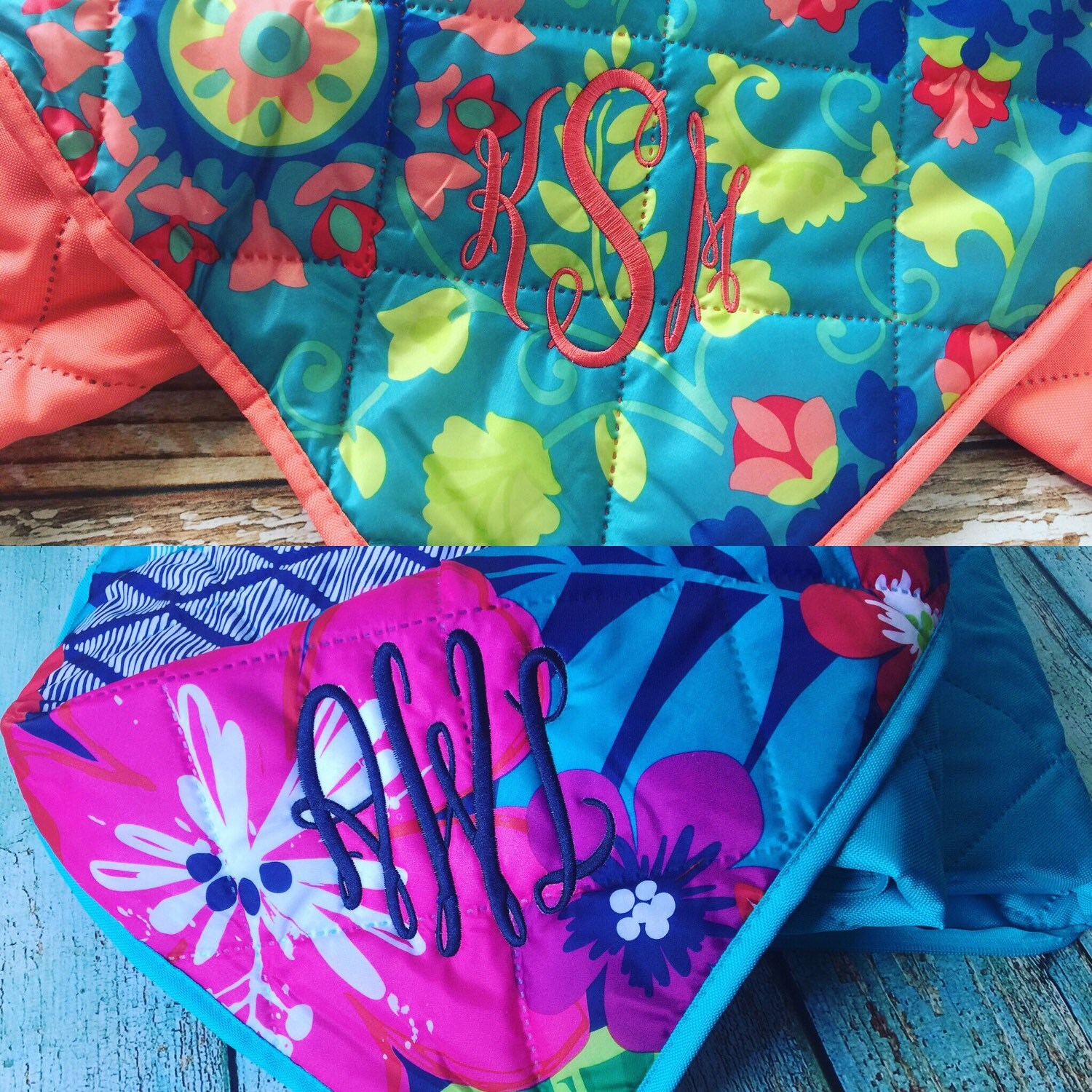 Personalized Lawn Blanket Embroidered Blanket Monogrammed