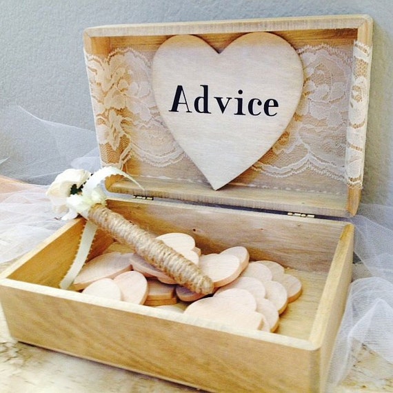 Wedding Advice Card Box Guest Book Alternative Wedding