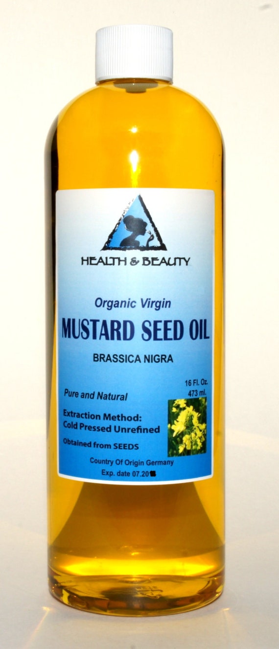 16 Oz Mustard Oil Unrefined Organic Carrier Cold Pressed