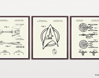 Star Trek Patent - Star Trek Art - Star Trek Enterprise - Star Trek Poster - Star Trek Wall Art - Trekie - Captain Kirk - Klingon Patent