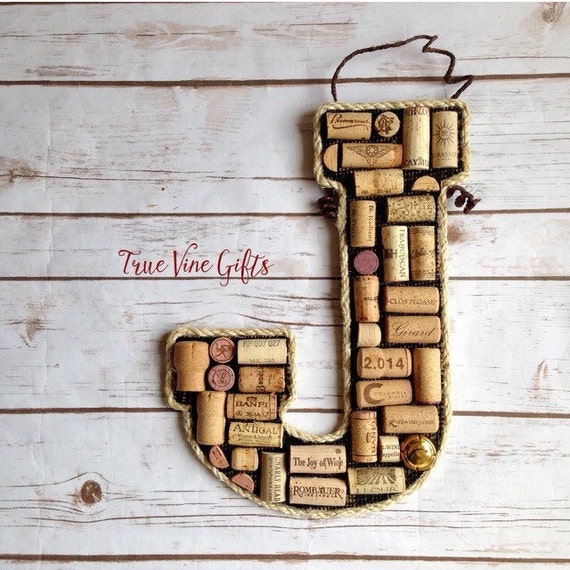 Wine Cork J Door Hanger
