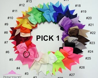 Cheer Bow - Back to School Bows - School Hairbows - Big Cheer Bow - Cheerleading Bow - cheerbow - Large Cheer Bow -7" x 8"