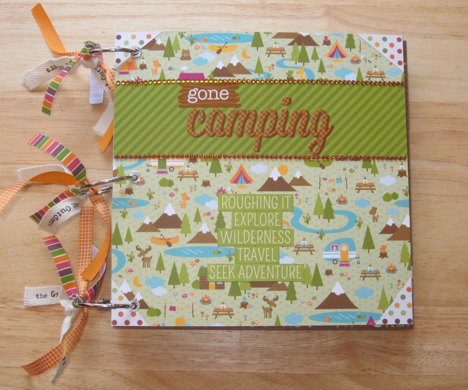 Camping Premade Scrapbook Camping Mini Album Camping