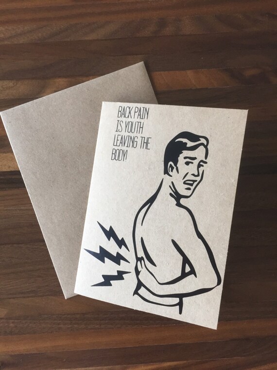 Items similar to Handmade Get Well Soon back pain card! on Etsy
