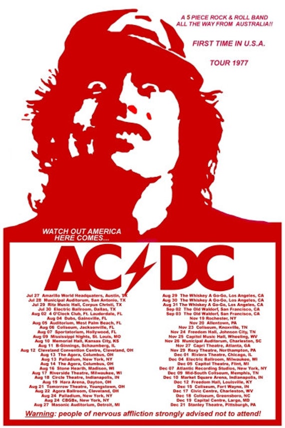 ac dc 1977 tour dates