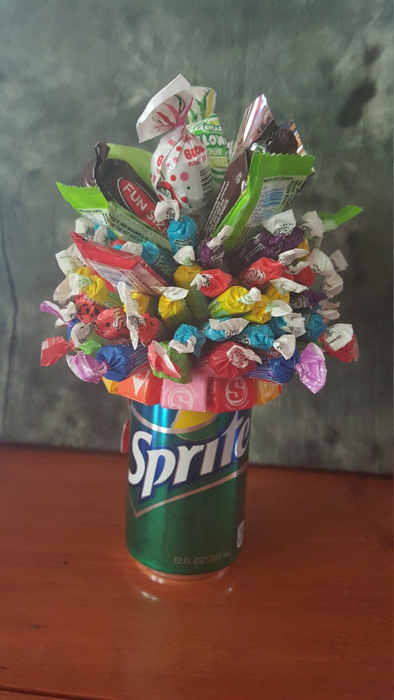 Soda candy bouquet by Designsbyzeani on Etsy